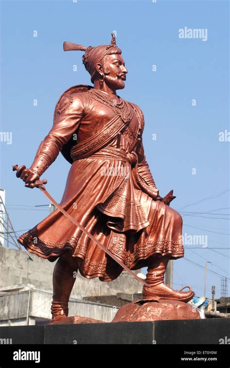 Bronze statue of Sambhaji Maharaj holding sword ; son of Maratha King Stock Photo: 83614404 - Alamy