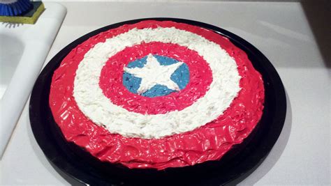 Captain America Shield - cake for my nephew's 8th birthday | Cake ...