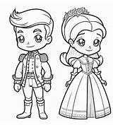 Prince And Princess Coloring Page sketch template