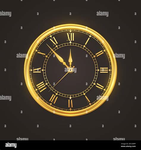 Roman Numerals Clock Midnight