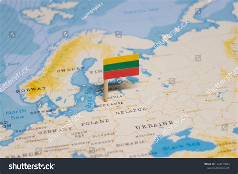 Flag Lithuania World Map Stock Photo 1574573884 | Shutterstock