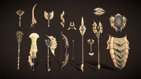 Fantasy Weapon Chitin set - 3D model by zilbeerman [1477563] - Sketchfab