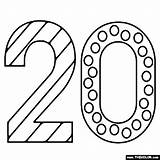 Coloring 20 Number Pages Numbers Printable Worksheets Bubble Preschool  sketch template