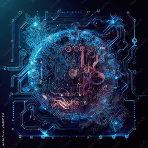 Nanotechnology concept art - By Generative AI Stock Illustration ...