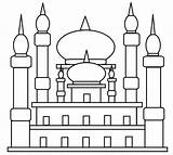 Mosque Outline Related Keywords Sketch Coloring Page sketch template