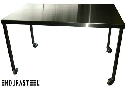 Stainless Steel Medical Prep Table with Casters - EnduraSteel Stainless Steel Tables