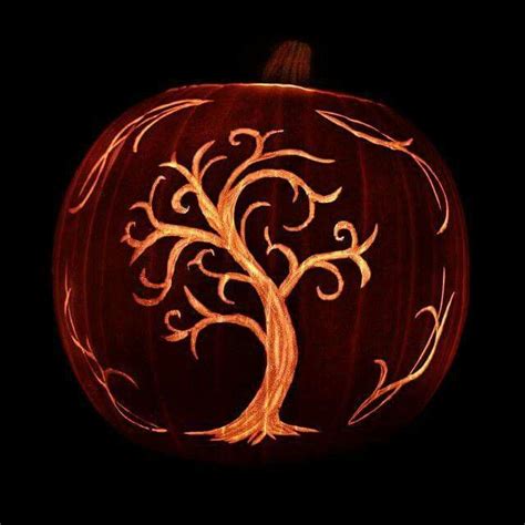 Carved Celtic Pumpkin Tree of Life | Awesome pumpkin carvings, Pumpkin ...