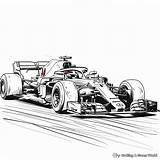 F1 Racerbil Para Dibujo Car Coche Colorear Rennauto Coloring Fargelegge  sketch template