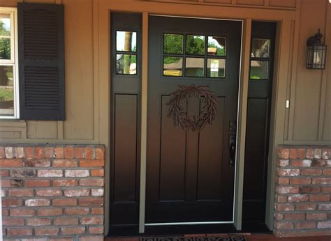 Replacing mahogany door with fiberglass door with two sidelights