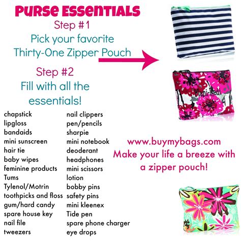 Thirty-One Zipper Pouch Make your life a breeze with these must have Purse Essentials! | Purse ...