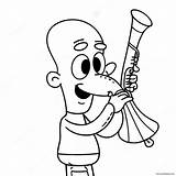 Squidward Playing Clarinet Coloring Page 1841 1471 sketch template