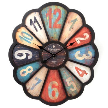 Scalloped Multi-Colored Clock | Kirkland's | Clock, Wall clock, Sunburst clock