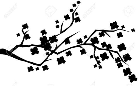 Cherry Blossom Tree Silhouette at GetDrawings | Free download