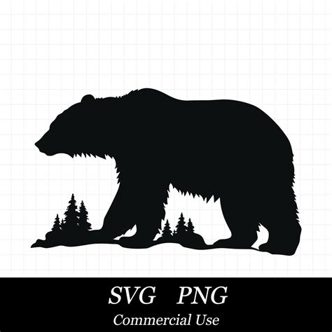 Bear Silhouette SVG, Bear SVG, SVG Files for Cricut, Commercial Use ...