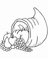 Cornucopia Coloring Pages For Kids sketch template