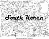 Coloring Pages Korea sketch template