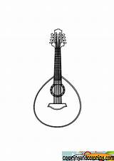 Mandolin Coloring Pages Sketch Page sketch template