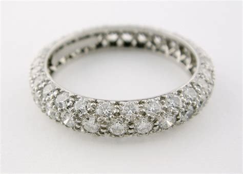Tiffany & Co Platinum 1.80ct tw Diamond Etoile Three-Row Band Ring, | Eternity ring, Diamond, Rings