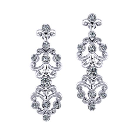 Spray Diamond Earrings - Jewelry Designs