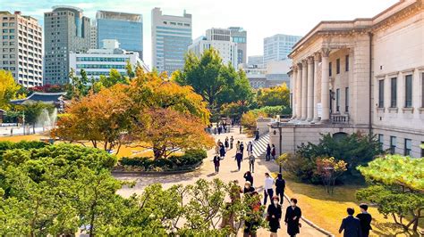 [4K] Colorful Seoul In Autumn Deoksugung Palace Beautiful Afternoon Walk 아름다운 가을 오후 서울 덕수궁 걷기 워킹 ...