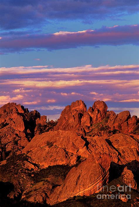 Boulders Sunset Light Pinnacles National Park Californ Photograph by Dave Welling - Pixels