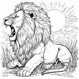 Majestic lion coloring Page Lulu Pages sketch template