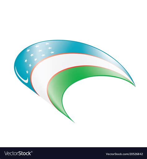 Uzbekistan flag Royalty Free Vector Image - VectorStock