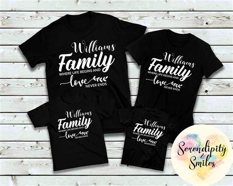 Family Name Family Where Life Begins and Love Never Ends | Etsy in 2021 | Family shirts matching ...