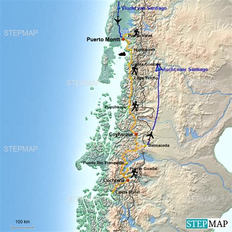 StepMap - Carretera Austral - Landkarte für Chile