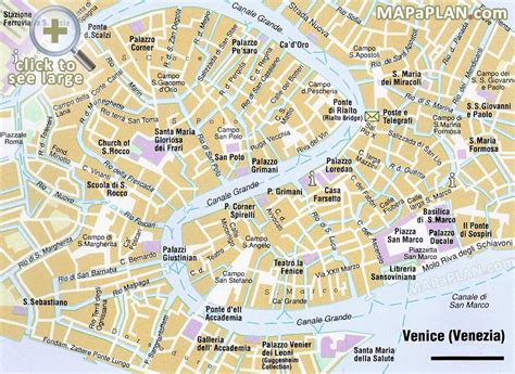 Venice maps - Top tourist attractions - Free, printable city street map in 2022 | Venice map ...