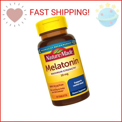 NATURE MADE MELATONIN 10mg Maximum Strength Tablets, 100% Drug Free Sleep Aid $12.50 - PicClick