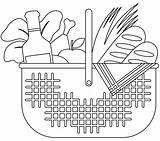 Picnic Basket coloring Page  ColouringPages sketch template