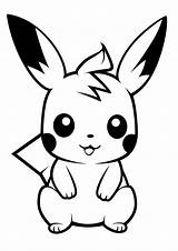 Cute Pikachu  Pokemon Coloring Pages For Kids sketch template