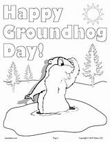 Printable Groundhog Day Coloring Page – SupplyMe sketch template