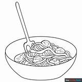 Spaghetti Coloring Page  Easy Drawing Guides sketch template