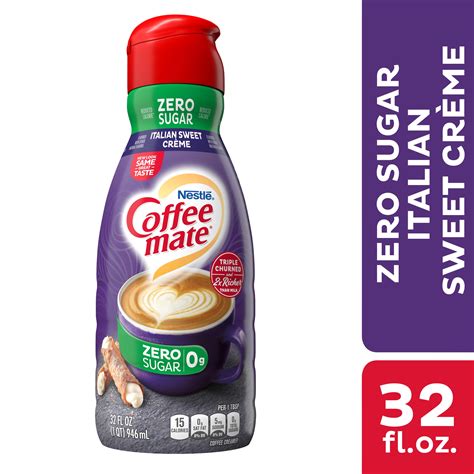 Coffee mate Zero Sugar Italian Sweet Creme Liquid Coffee Creamer 32 fl oz - Walmart.com