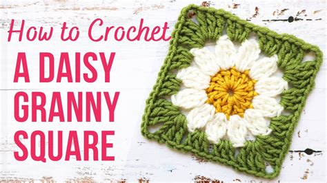 How to Crochet a Daisy Granny Square - Adorecrea.com