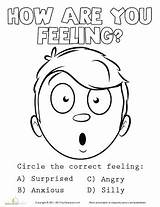 Feelings Coloring Chart Pages sketch template
