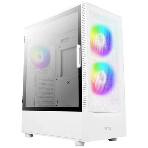 Antec NX410 ATX Case 2x140mm, 1x120mm ARGB Fans (White) - Crox