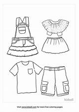 Free Clothes For Children Coloring Page  Printables Kidadl sketch template