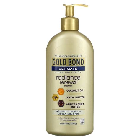 Amazon.com : Gold Bond Ultimate Radiance Renewal Cream Oil, 14 Ounce ...