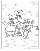 Spongebob Squarepants Coloring Pages In Grayscale sketch template