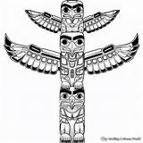 Totem Pole Coloring Pages  Free & Printable sketch template