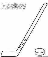 Hockey Stick With Puck  Coloring Page Sports sketch template