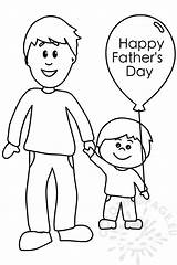 Happy Fathers Day Father And Son  Coloring Page sketch template