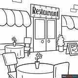 Cafeteria Coloring Pages sketch template