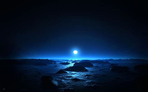 Moon, Nature, Moonlight, Night, Rock, Beach, Water / and Mobile Background, Moon Night Ocean HD ...