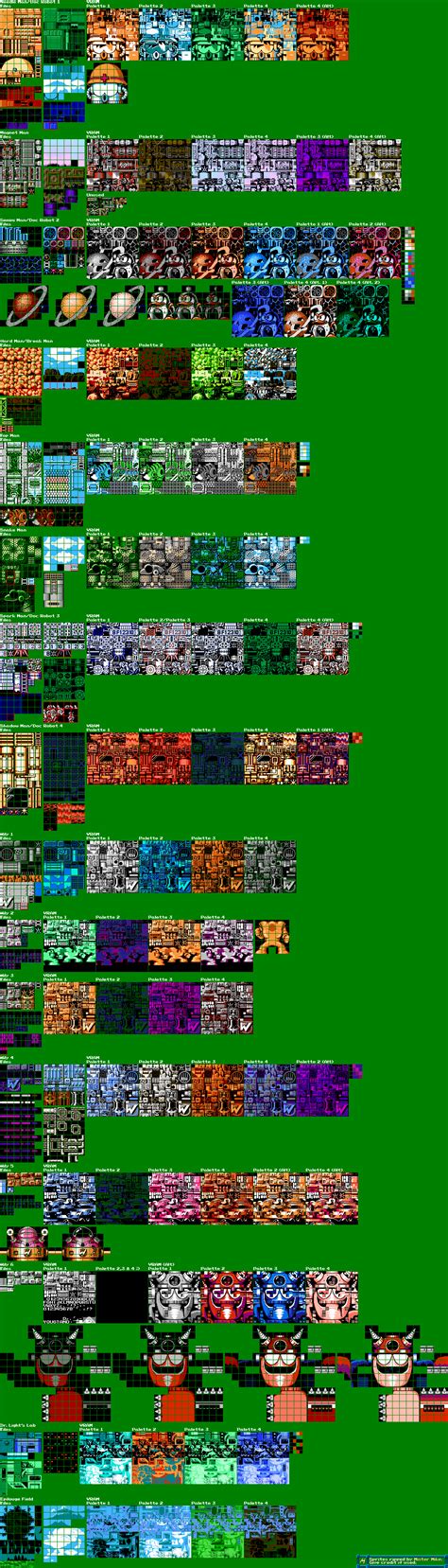 The Spriters Resource - Full Sheet View - Mega Man 3 - Tilesets