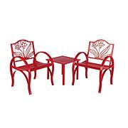 Outdoor Solutions Red Flower Bistro Set - Shop Patio & Outdoor at H-E-B
