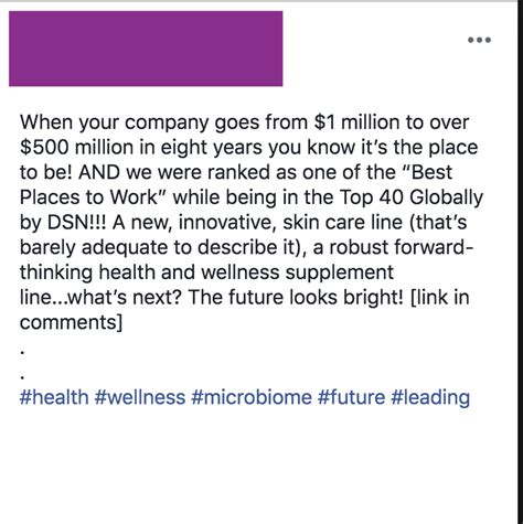 So you're saying that an MLM magazine ranked Plexus in top 40? And we're supposed to be ...